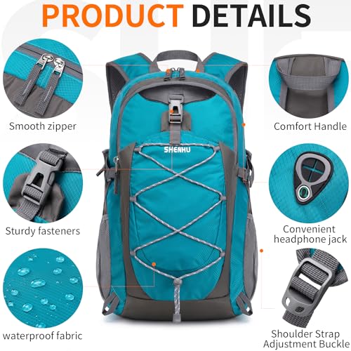 40L Hiking Backpack Lightweight Daypack Waterproof Travel Camping Backpack for Men Women Sport Packable - color: A5-green