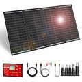 DOKIO 300W Portable Foldable Solar Panel Kit, 36V for 24V Systems | Folds to 20 x 38 in and weighs 15.2 lb; includes controller and USB; for 24V batteries, power stations and camping