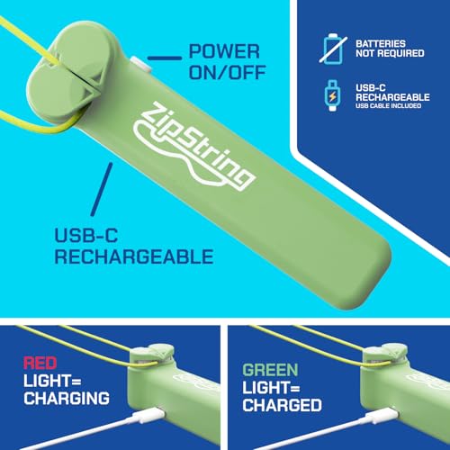 ZipString Original Rope Launcher Toy, Luscious Lime | As Seen on Shark Tank, For Kids & Adults, Fly String Loop in Air, Endless Tricks & Fun - color: Luscious Lime