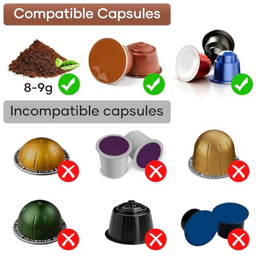 KEJECTOR Portable Coffee Maker Espresso Machine for Travel Nano Car Coffee Maker Compatible with Ground Coffee & NS Capsule for RV, Hiking Camping Office, Travel Espresso Maker Electric Coffee Machine