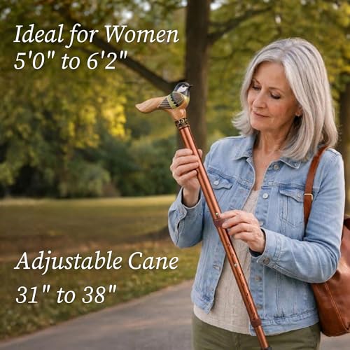 Asterom Canes for Women, Fashionable Bird Walking Cane for Women, Fancy