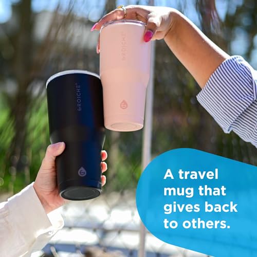 GROSCHE Yukon Triple Insulated Coffee Travel Mug with Lid - 20 oz Pink - color: Pink, size: 20 Ounces