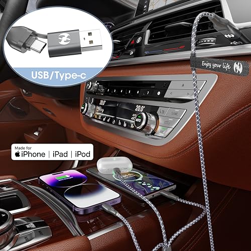 Multi Charging Cable 4FT 3Pack 3 in 1 Apple MFi Certified Braided Cord | Fast Charger Cord with Lightning USB-C Micro,Nylon Braided Universal Phone Charger for iPhone17-5 iPad Android Devices Travel - color: Black/Grey-4ft-3Pack