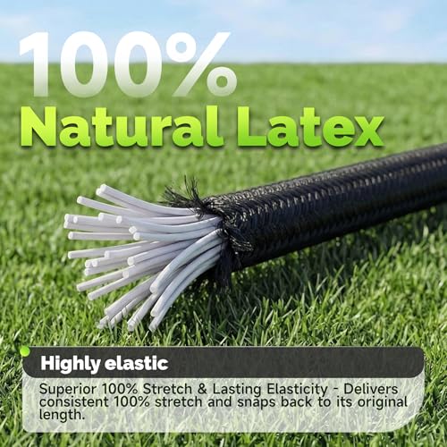 SMART&CASUAL 1/4" x 10' Heavy Duty Polyester Bungee Shock Cord Elastic Rope for Kayak Strap Tarp Tie Down Canopy Boating Camping Trailer and DIY Projects - size: 1/4" x 10' ( 3.05M )