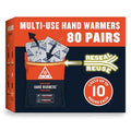 Ignik Resealable Multiple-Use Hand Warmers for 10 Hours of Heat Across 72 Hours - style: 80 Pairs
