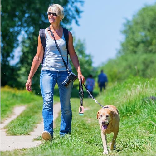 SVD.PET Dog Poop Bag Dispenser, Retractable Poop Bag Holder, Pink/Jade - color: Pink/Jade