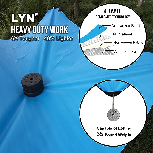 LYN Heavy Duty Emergency Blanket Survival Gear Waterproof Insulated Blanket Emergency Tarp for Camping, Hiking, Bushcraft - color: Blue