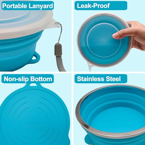 Mess Kit for Camping 2 Pack - color: Blue+Green