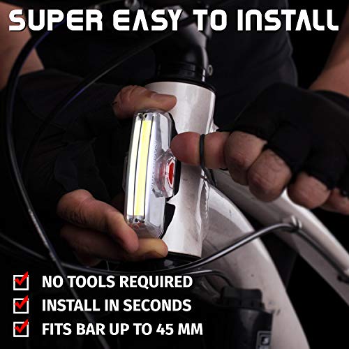 Apace Illuma ZT3000 USB Rechargeable Front Bike Light with 200 Lumens Light for Optimal Visibility on Bike