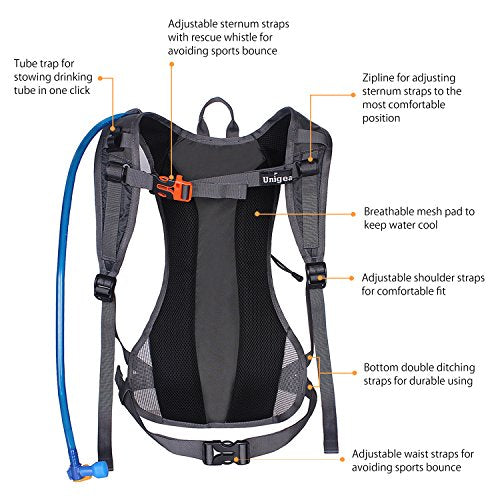 Unigear Hydration Pack Backpack with 2L Water Bladder for Hiking & Cycling