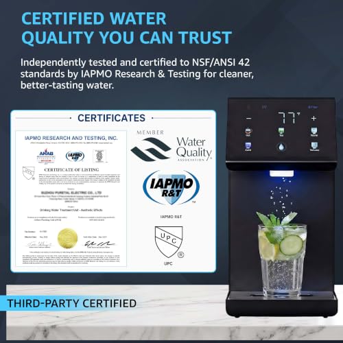 Countertop Water Dispenser, Hot & Cold Water Dispenser, Black - color: Black