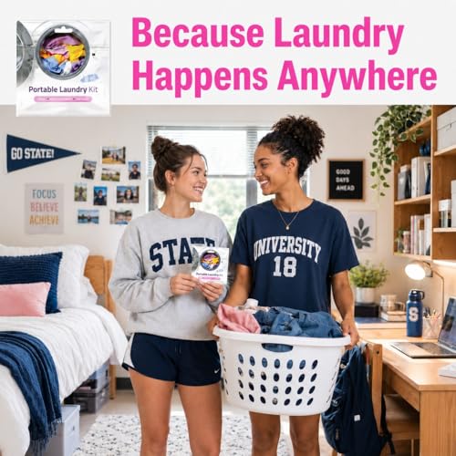 Portable Laundry Kit – Travel Clothes Cleaning Essentials with Liquid Detergent, Stain Remover Wipe, Dryer Sheet & Laundry Bag – Bulk Supply for Motels, Camping & Charities (3 Packs) - size: 0.25 Fl Oz (Pack of 3)