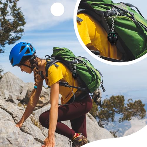 Simgoing 6 Pcs Compass Keychain Ball Liquid Filled Compass Ball Keychain Small Useful Outdoor Tool Gift for Camping Hiking Survival Backpacking Explore