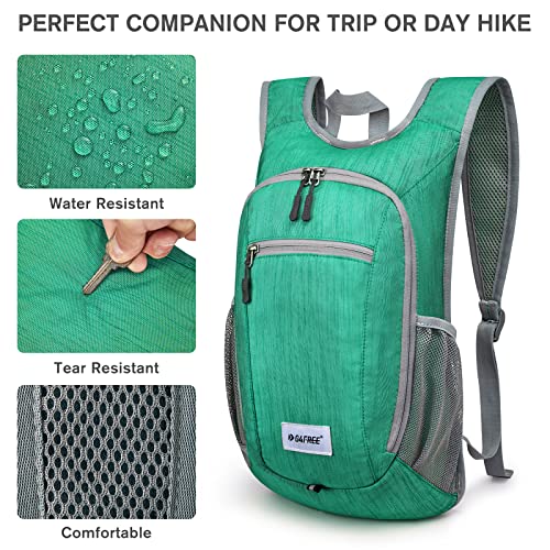G4Free 10L/15L Hiking Backpack Lightweight Packable Hiking Daypack Small Travel Outdoor Foldable Shoulder Bag - color: Green, size: 10L