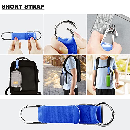 Elastic Jacket Gripper Travel Strap with D-Ring Hooks and Buckle, Suitcase Straps Belts Travel Accessories, Makes Your Hands Free - color: Blue