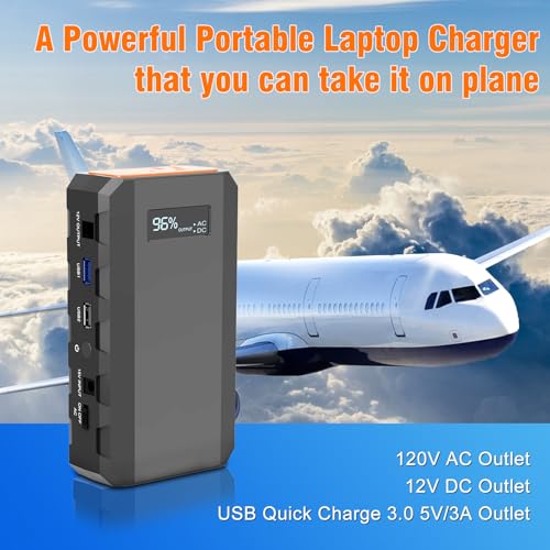 SinKeu 23,400mAh/86.58Wh Portable Laptop Phone Charger with AC Outlets - color: Grey