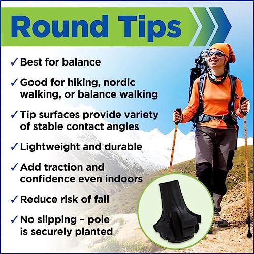 York Nordic Motivator Walking Poles for Balance and Rehab - Patented Stability Grips - Lightweight, Adjustable, and Collapsible - 2 Pieces Adjustable w/flip Locks - Heights 4'6" up to 6'2" - 230 lbs - color: Journey Blue