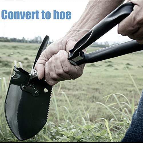 Camping Shovel Folding Spade Multifunction Backpacking Shovel Steel for Outdoor Camping Garden (CL501-46cm)