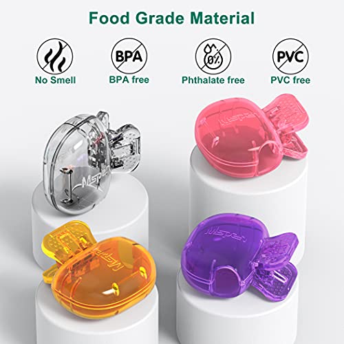 Mspan Electric Toothbrush Head Cover: Sonic Toothbrush Cap Travel Protector Plastic Brush Pod Protection Clip Case Value Pack - color: Purple, Pink, Orange, Clear