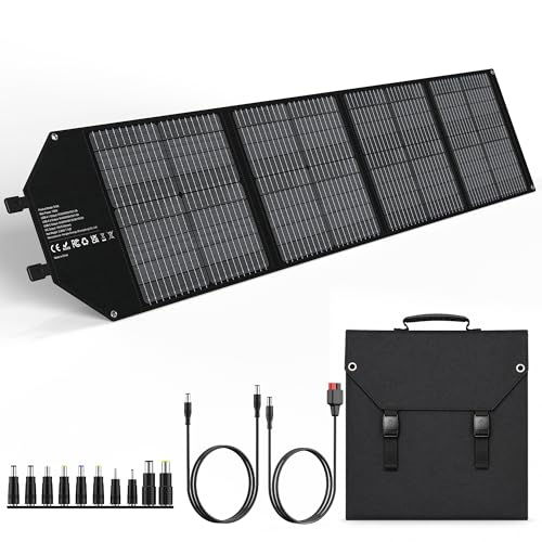 100W Portable Foldable Solar Panel 18V USB Charger for Power Station - color: Black-100W