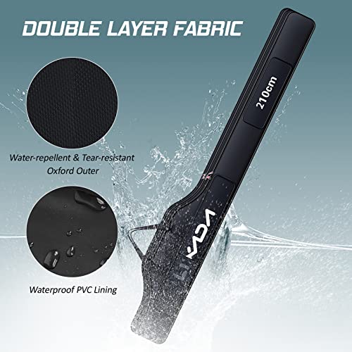 Lixada Fishing Rod Case, Portable Folding Fishing Rod Case Fishing Pole Reel Storage Bag Fishing Gears Organizer - size: 190cm