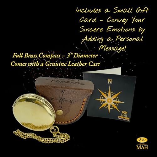 Brass Compass Gift – Push Button Compass Keepsake Gift for Son, Boys, Men, Graduation Gift, Birthday Gift Idea, Inspirational Motivational Gift for Him, Unique Gift Idea, Collectible Desk Decor - style: Brass Compass Gift – Classic Edition 4