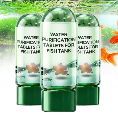Water Purification Tablets for Fish Tank, Powerful Aquarium Water Purification Tablet, Efficient Clear Turbidity & Improve Water Quality, Remove All Kinds of Turbidity from Fish TankWater (3pcs) - size: 3pcs
