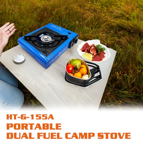 vivicreate 7000 BTU Portable Stove, Camping Stove, Butane Stove, Outdoor stove,Korean style BBQ stove,Blue - color: Blue