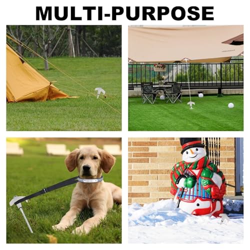 20 Pcs Tent Stakes Heavy Duty, 8 in Ground Anchors Screw in, Grow in the Dark Screw in Tent Stakes, Camping Stakes with Storage Box, Threaded Tent Spikes with Hex Head Driver and Stake Puller - color: Luminous White 20 pcs