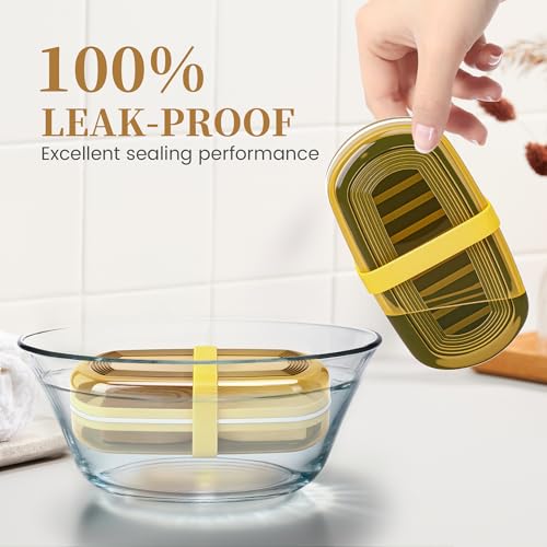 Shampoo Bar Holder and Soap Case, Leakproof Travel Container with Lid & Drain Tray, Includes Silicone Strap and Soap Bag, Compatible with Kitsch Solid Shampoo & Conditioner Bars(Lemon Yellow, Large) - color: Lemon Yellow Style A-large