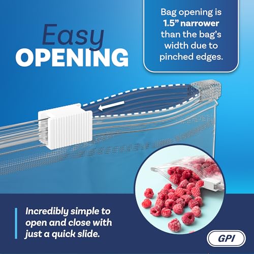100 Count - Slider Zip Food Storage Snack Bags, 4" x 3" 2 Mil Small, Strong & Durable For Nuts, Candy, Snacks, Seeds, Jewelry & More. GPI - size: 4" X 3"