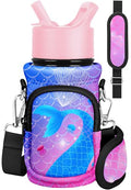 Miss Adola Kids Water Bottle Carrier, 10-18 Oz - color: Purple Fishtail