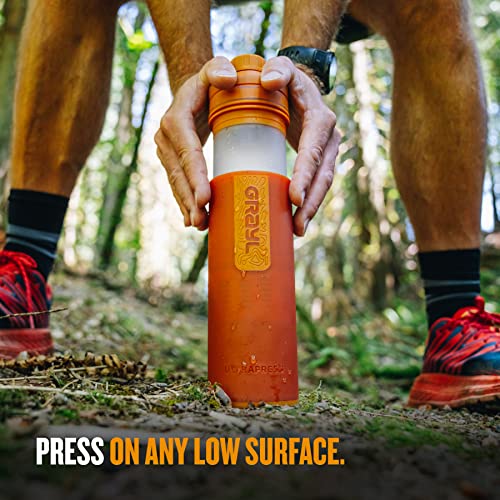 GRAYL UltraPress 16.9 oz Water Purifier & Filter Bottle, Mojave Redrock - color: Mojave Redrock