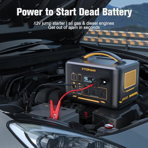 VTOMAN Jump 1800 Portable Power Station &12V Car Jump Starter - style: JP1800+Jumper Cables