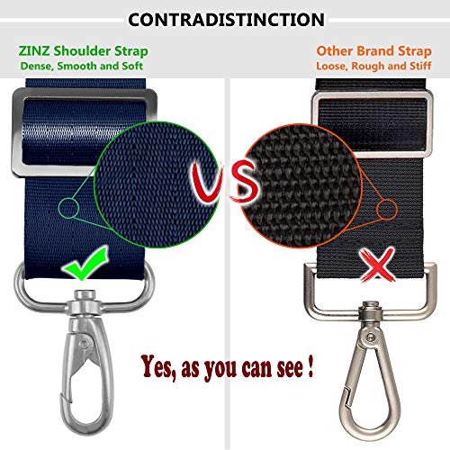 ZINZ Bag Shoulder Strap, Padded Adjustable Shoulder Strap Replacement - color: Blue, size: 57"