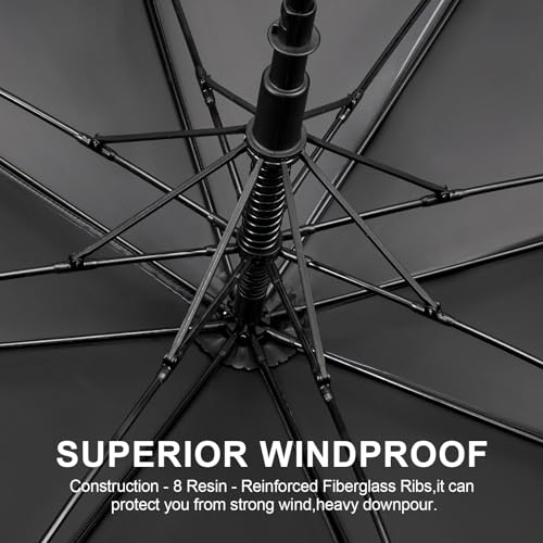 G4Free 47/54/62/68 Inch UV Protection Golf Umbrella Oversized Sun Umbrella | UPF 50+, Auto Open, Vented Double Canopy, Extra Large Coverage, Heavy Duty, Windproof Stick Umbrella - color: Ivory/Black, size: 54 inch