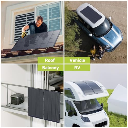 ALLPOWERS SF200 200W Flexible Solar Panel, Photovoltaic Solar Module | IP68 Waterproofing ETFE 24V/12V Off-Grid Semi-Flexible Mono Solar Panel For Roof RV Motorhome Boat Cabin Van Uneven Surface - color: 200W-Flexible Solar Panel-SF200