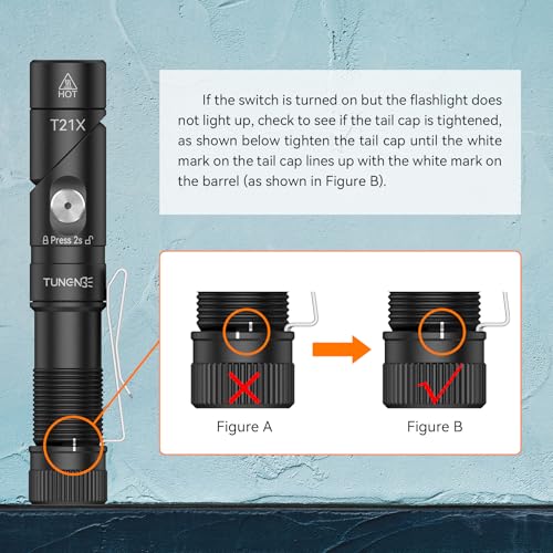 T21X 1400Lm 90° Rechargeable EDC Pocket Flashlight with Magnet