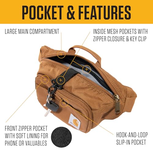 Carhartt Classic Adjustable Sling Bag, Durable, 600-Denier Water Resistant Hip Pack - color: Essential Waist Pack (Seabrook)