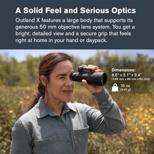 Celestron – Outland X 20x50 Monocular – Includes Smartphone Adapter and Tripod – Large 50mm Objective Lens – Multi-Coated Optics – BaK-4 Prism –Waterproof & Fogproof – Belt Case Included - size: 20x50 Monocular