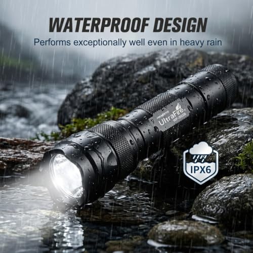 ULTRAFIRE 1000 LM Single Mode Tactical Flashlight with Holster for Police | Nighttime law enforcement, security patrols, and outdoor hiking