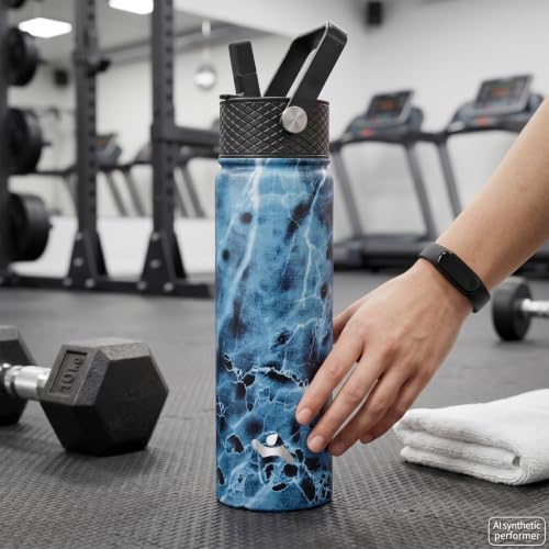 Konokyo 22 oz Insulated Stainless Steel Water Bottle with Straw Lid - color: Mint, size: 22 Ounces