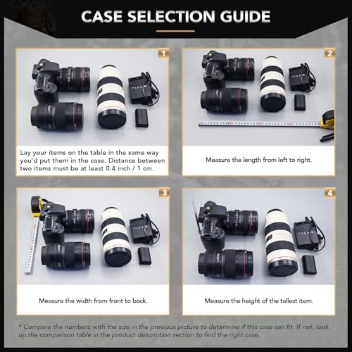 Lykus HC-5010 Waterproof Hard Case with Foam, Inner Size 17.72*13.62*5.47in | IP67 Waterproof, Pluckable Foam, Suitable for Cameras, Lenses, Electronic Equipment and More - color: Black, size: HC-5010
