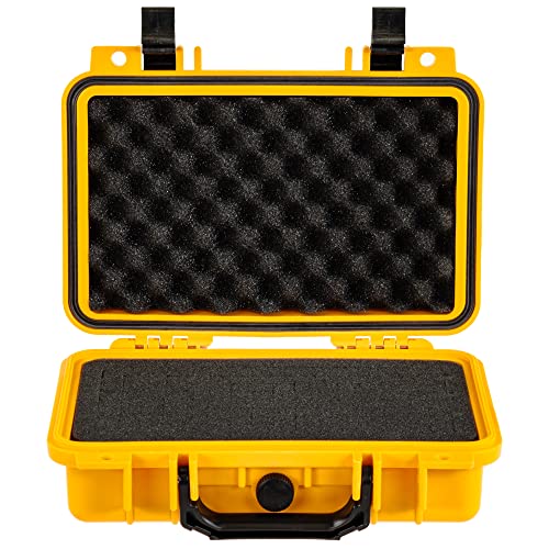 Eylar Protective Gear and Camera Hard Case Waterproof Dry Box with Foam 11.6 Inch 8.3 Inch 3.8 Inch (Yellow) - color: Yellow
