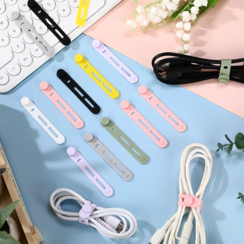 Tellegloww 42 Cable Ties Cord Organizer,Multicolor,3.15 Inch - color: Multicolor, size: 3.15 Inch