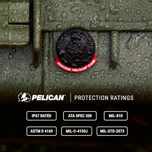 Pelican 1200 Case With Foam (Orange) | Watertight copolymer shell with foam insert and purge valve for impact, vibration and shock - color: Orange