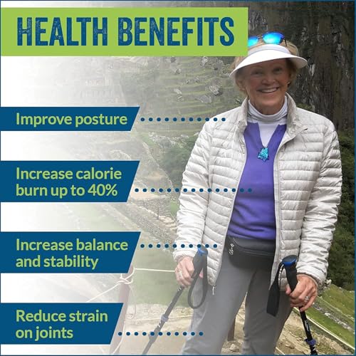 Ultralight Folding Walking Poles - Travel Ready - with Rubber Feet, Baskets, and Bag - size: Heights under 5'3", style: Nordic Grips