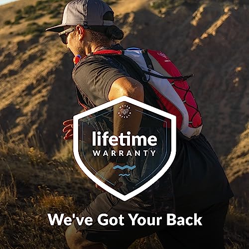 Water Buffalo Hydration Backpack - Lightweight Hydration Pack with 2L Water Bladder - Water Backpack for Hiking, Running, Biking, and Raves - Road Runner 12L Hydropack Backpack - color: Arctic Blue