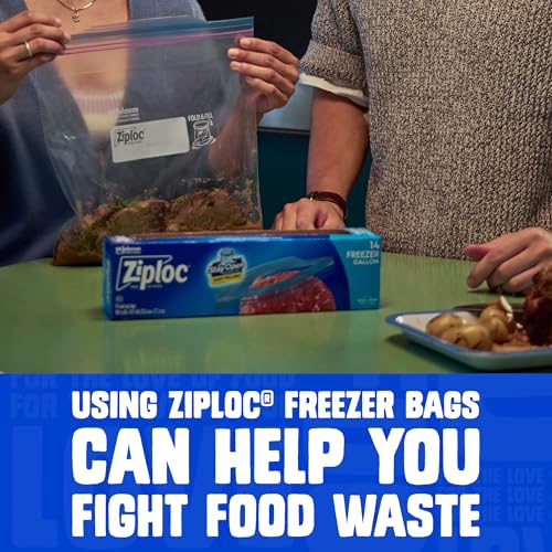 Ziploc Gallon Food Storage Freezer Bags, 132ct Total, Stand-Up Bottom, Easy to Fill, 66 Count, 2 Pack, 132 Total - size: 132 Count