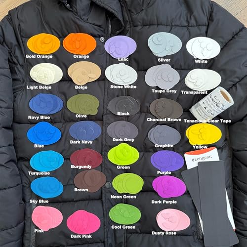 Stick-On Repair Patches for Down Jackets, Tents, 11 Pcs, Blue | 30+ colors, self-adhesive nylon polyester, tear-cold-heat resistant, fix puffer coats, sleeping bags, pvc, no sewing - color: Blue